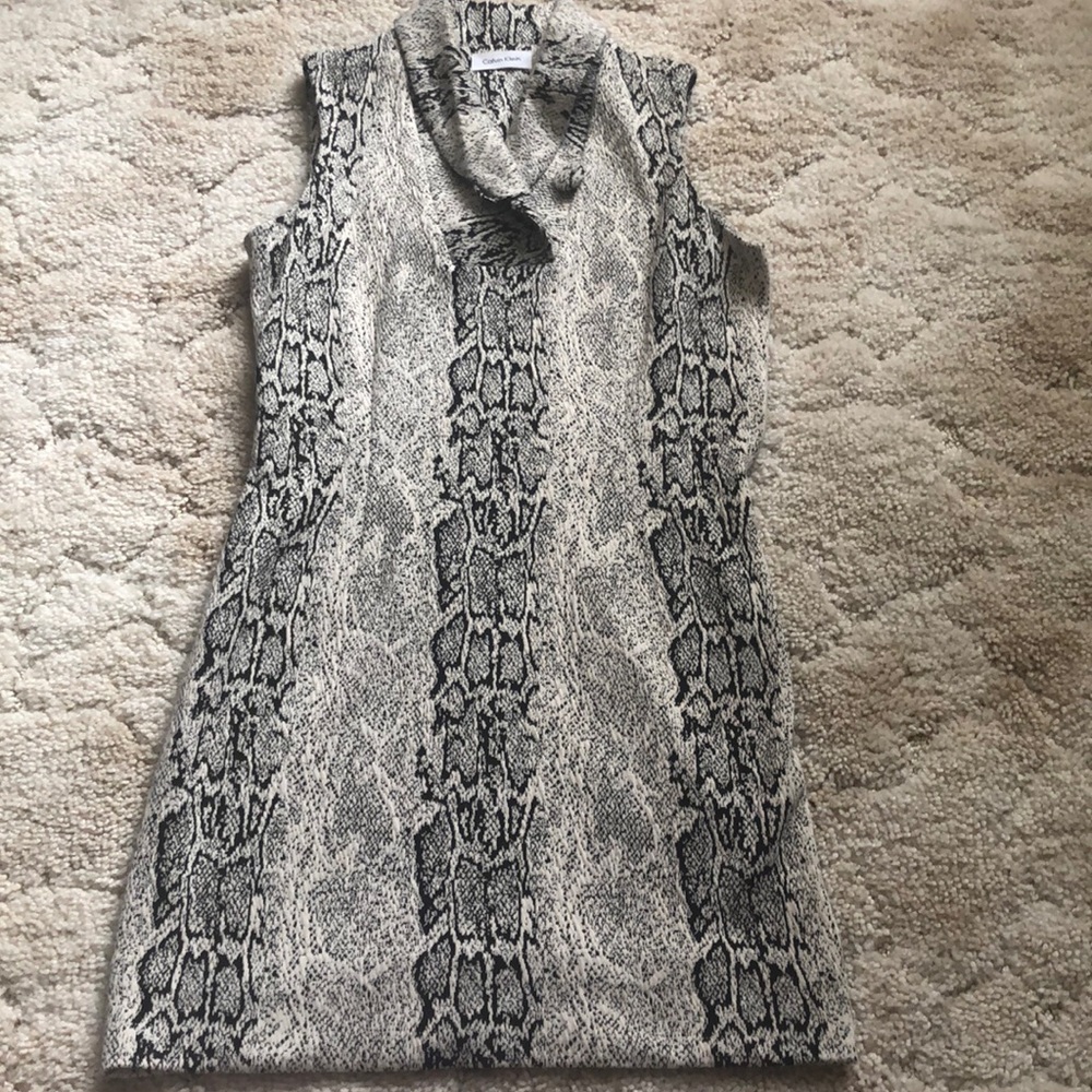Snakeskin colored dress